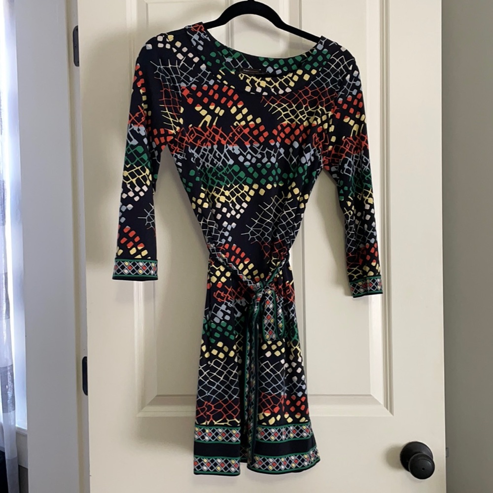 Colorful 3/4 Length BCBG dress